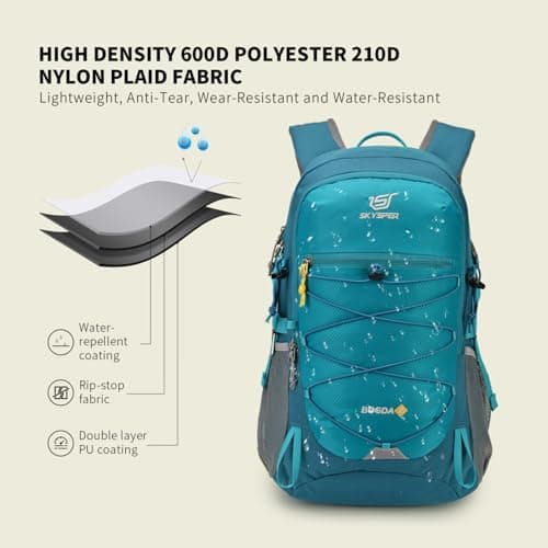 SKYSPER Rucksack 25L Hiking Backpack with Rain Cover, Lightweight Travel Backpack Camping Trekking Daypack for Men Women, Durable Small Rucksack for Outdoor Sports — view 2
