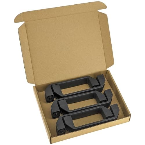 DDHOMIN 6 Pcs Nylon Luggage Pull Handles – Black Rectangular Plastic Handle for Toolbox and Case (120mm) — view 3