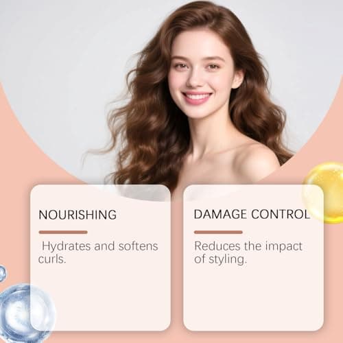 Smoothing Air Dry Cream for Hair,Smoothing Styling Cream for Frizzy Hair,Frizzy Hair Smoothing Moisturising Curl Defining Cream,Frizz Control HairConditioner for Long-Term Care,All HairTypes — view 6