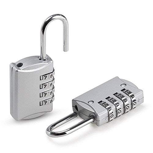 Combination Padlocks, 4 Digit Security Padlock, [2 Pack] Combination Lock for School Gym Suitcase Luggage — view 6