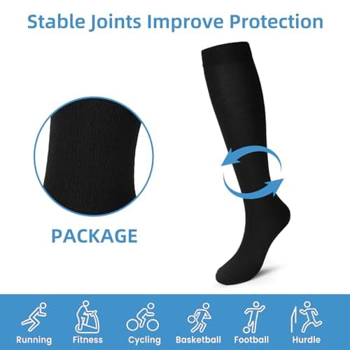 Losvcbcx (2/4/6/7 Pairs Compression Socks for Women & Men 15-20 mmHg is Best Athletic & Medical for Running Flight Travel Nurses — view 2