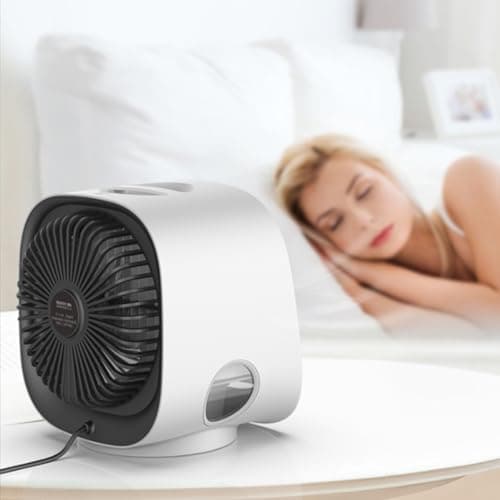 Portable Air Conditioner, Portable Air Cooler,3-Speed Mini Air Cooler Fan with 300ml Misting Tank, Quiet Desktop Aircon Unit with LED Light for Home, Office, Travel (Pink) — view 2