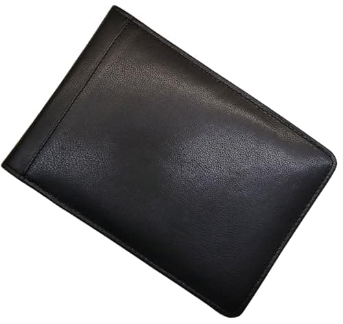 New Genuine Leather Disabled Badge Holder Travel Document (Black) — view 2