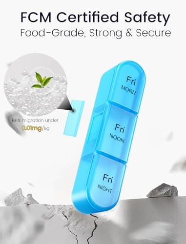 Zoolion Weekly Pill Box 7 Day 3 Times a Day - Travel Tablet Organiser — view 6