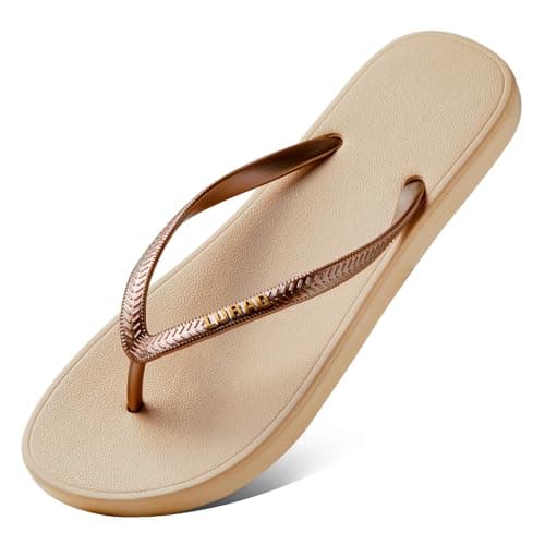 JaYouhe Womens Quick-Dry Flip Flops with Non-Slip Sole & Comfort Cushioning | Water-Resistant Beach Pool Shoes for Women, Lightweight Summer Sandals for Outdoor Swimming, Hiking, Travel