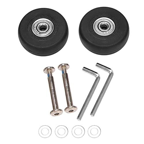 NINGWANG 2 Sets of Luggage Suitcase Replacement Wheels Axles Deluxe Repair Tool OD 50mm, Black