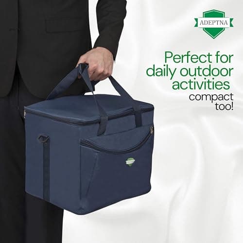 ADEPTNA Portable Lightweight Extra Large 30 Litre 60 Can Insulated Cooler Cool Bag Collapsible - BBQ Picnic Camping Festivals — view 4