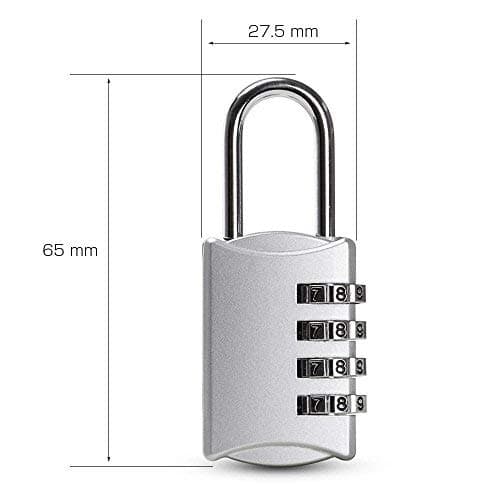 Combination Padlocks, 4 Digit Security Padlock, [2 Pack] Combination Lock for School Gym Suitcase Luggage — view 4