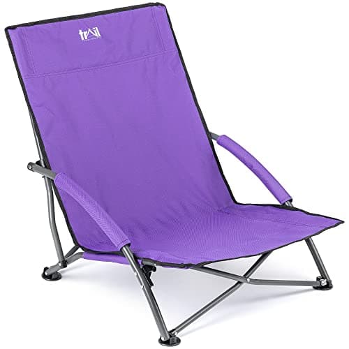 Trail Sisken Low Folding Beach Chair, Purple