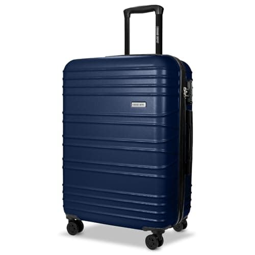 Luggage Depot Checked Suitcase with TSA Lock, Medium Luggage Navy Blue
