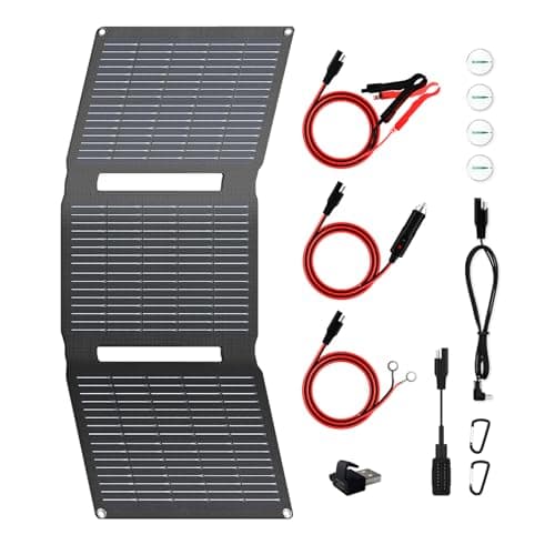 FlexSolar 28W 12V Portable Solar Panel Battery Charger Maintainer Kits