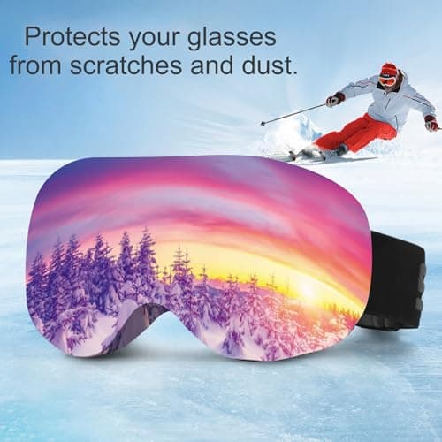 BSITSSS 2 Pcs Ski Goggle Protector Cover, Protective Goggle Cover Portable, Ski Goggle Cover Sleeve Anti-Scratch, Fashion Ski Goggles Protective Cover, Ideal for Travel and Après-ski — view 4