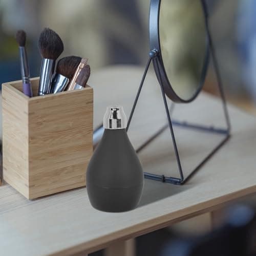 Ipetboom Compact Lightweight Black Rubber Powder Duster Spray Bottle for Outdoor and Travel Use Portable Loose Powder Container and Storage Ball Dispenser — view 4