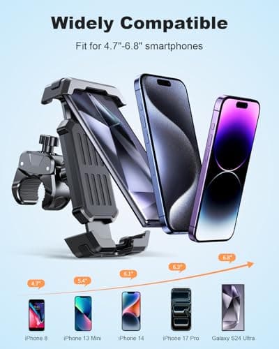 CIRYCASE Bike Phone Holder, Ultimate Anti-vibration Motorcycle Phone Holder — view 6