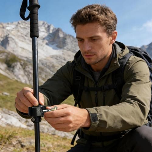 Trekking Pole Lock Replacement, Easy Install, 5.6x1.7x1.3cm, Walking Pole Lock Handle, Sturdy Walking Stick Locking Clips, Strong And Secure, For Backpacking, Camping, Or Any Outdoor Activity — view 5