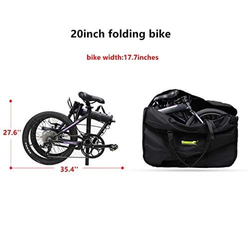 HUNTVP Folding Bike Bag Bike Travel Bag Case Box Thick Bicycle Folding Carry Bag Pouch,Bike Transport Case for Air Travel — view 3