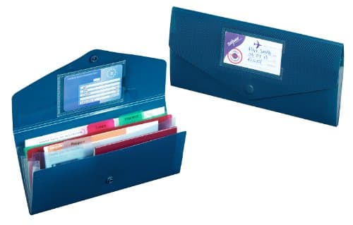 Snopake DL Fusion Travel Holder 3-Part – Fusion Assorted [Pack of 5] Ref: 15699,Blue/Green/Purple/Red,24.5 x 23.7 x 3.1 — view 3