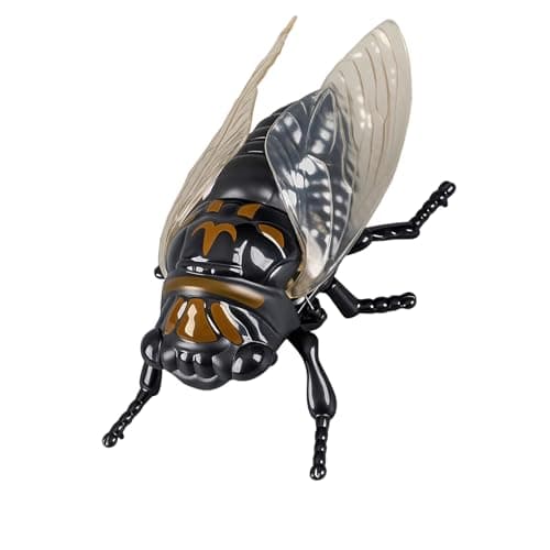 FANGZESHI Realistic Wind Up Cicada Toy, Build, Birthday Gift, Brown