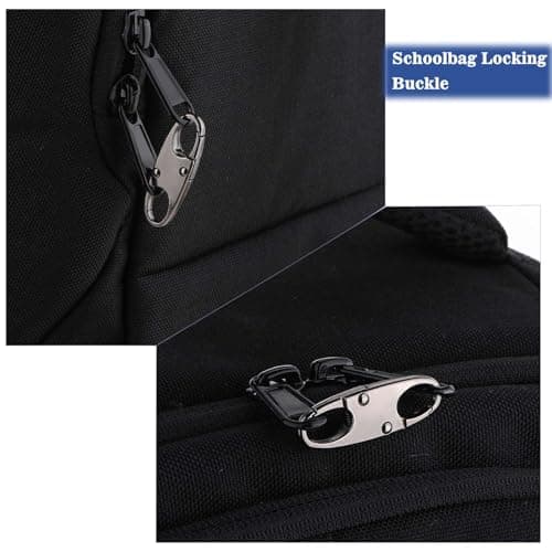 DIVINA VITAE Zipper Clips Anti Theft Deterrent, 6PCS S Carabiner Small Zipper Pull Locks Mini Snap S Hooks for Backpacks Camping Fishing Traveling Outdoor Sports (Dark Black) — view 5