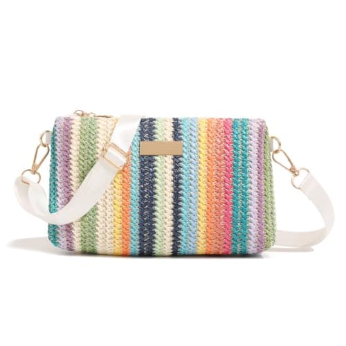 WSXQAZ Straw Beach Bag for Women, Straw Beach Tote Bag Women, Shoulder Bags