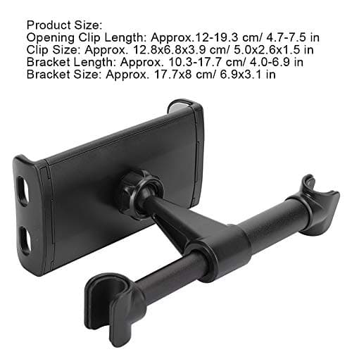 Yosoo Health Gear Adjustable Car Back Seat Phone Mount Tablet Mount ABS Aluminum Alloy 360 Rotation Fits 4 to 11 Inch Devices Rear Seat Holder for Kids Family Travel — view 2
