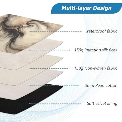 xigua Champagne Gold Marble Laptop Sleeve 15-16 Inch Laptop Sleeve Bag, Shockproof Laptop Case Tablet Liner Pouch — view 4