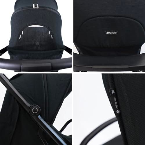 My Babiie MBX7 Autofold Stroller from Birth to 22kg (4 Yrs) - Black — view 4