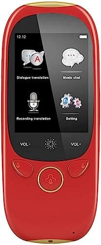 NAKEAH Intelligent Translator Multilingual Simultaneous Offline Chinese English Voice Translator Travel Translator (Color : Red)