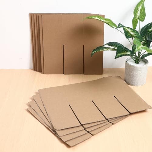 WHAMVOX 5pcs Moving Boxes for Glasses with Paper Cardboard Cell Dividers, Individual Compartments, Reusable Packing Box Inserts for Transporting Fragile Items and Shipping — view 3