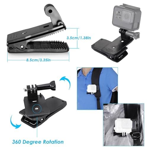 Reflex Camera Extended 59 in 1 Action Camera Accessories Kit compatible with GoPro Hero 13 & 9-12, DJI Osmo Action 2, 3, 4, Pro 5, Insta360 Ace Pro/Ace Pro 2 Akaso & other Sports Cameras Durable Case — view 6