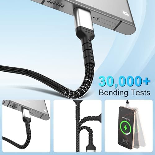 ADILIFT USB C to USB C 0.5m Cables 3Pack, 60W PD Fast Charging Cord for Car — view 3