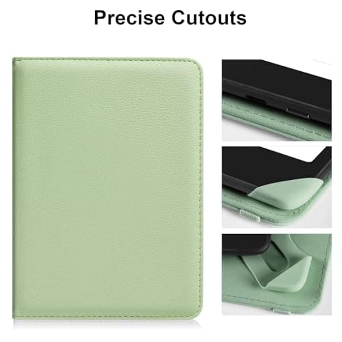 HoYiXi Universal Case for 6.8 Inch 7 Inch Kindle eReaders Compatible with Paperwhite/Kobo/BOOX T68/iReader Ocean,6.8-7" eReaders Protective Case Cover Elastic rope,Green — view 4