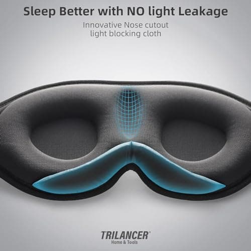 Trilancer Blackout Sleep Mask, 3D Eye Mask for Sleeping, Men & Women — view 3