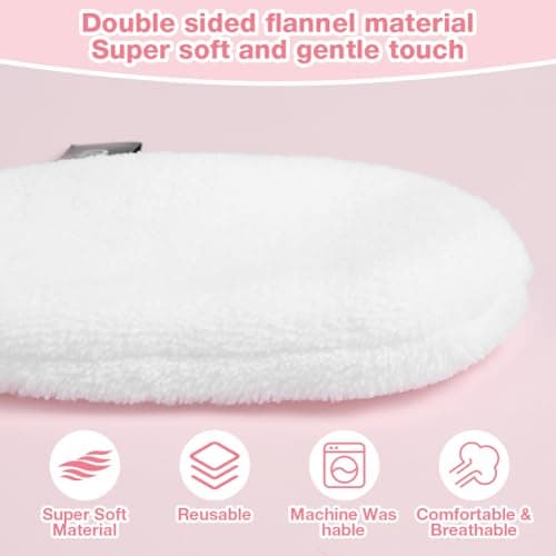 AOOWU Makeup Remover pad Set, 8 Pack Ultra Soft, Washable, Reusable Face & Skin Cleaner, Eye Makeup Remover Pads with Wash Bag — view 4