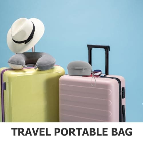 Zerodeko Memory Foam U-shaped Pillow Waterproof Storage Bag with Smooth Zipper, Eva Portable Organizer for Airplane and Business Trip Use — view 3