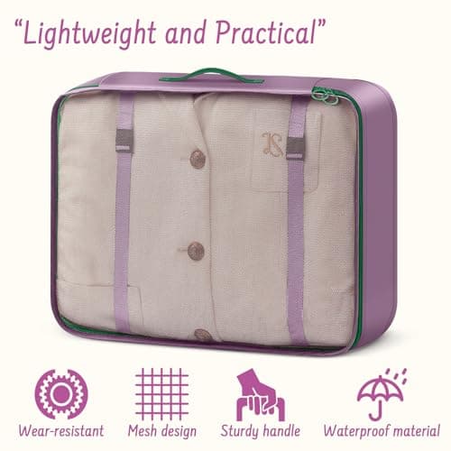 MOFELON 8PCS Packing Cubes for Suitcase, Travel Luggage Organisers for Backpack, Waterproof Storage Bags for Clothes Shoes, Travel Essentials Accessories - PURPLE — view 3