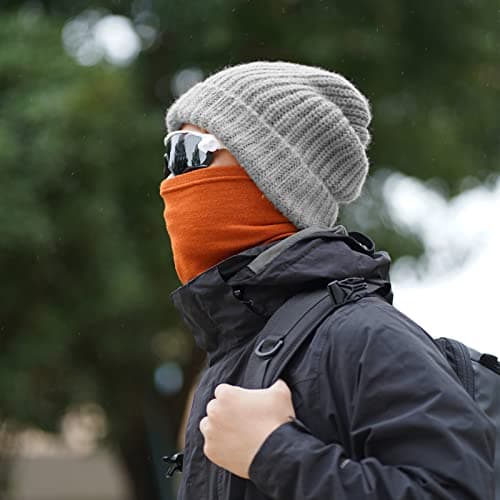 ACUSHLA Merino Wool Neck Gaiter, Ski Mask Neck Warmer Unisex, Maple Leaf — view 5