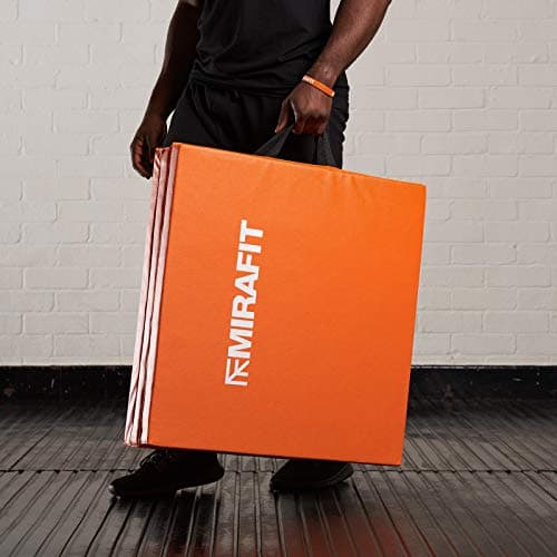 Mirafit 6ft Folding Exercise Mat - 4cm - Choice of Colour Orange — view 3
