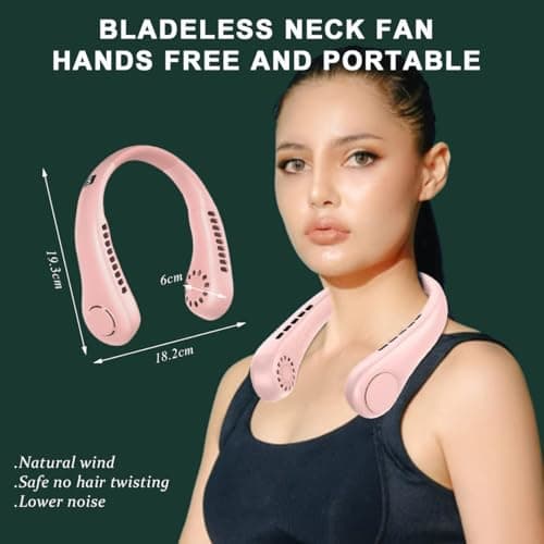 Kazoeju Neck Fan Rechargeable Neck Fans for Women, Hands-Free Neck Fan — view 2