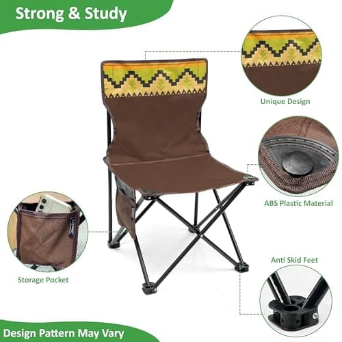 Crystals 3PCs Folding Camping Set – Portable Camping Table with 2 Chairs, Lightweight Picnic Table & Chairs for Adults – Ideal for Outdoor Camping, Picnic, Garden, Beach & Indoor Use — view 5