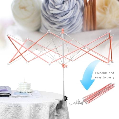 Yarn Swift, Yarn Winder for Crocheting,Wool Winder and Winder Umbrella Knitting,Manual Knitting Yarn Winder for Wool Yarn String — view 5