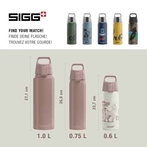 Sigg - Aluminium Water Bottle for Children - WMB One Brave Safari - Suitable for Carbonated Drinks - Leak-Proof - Light as a Feather - BPA-Free - Sports & School - White — view 5