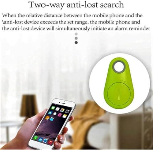 Wireless Bluetooth 4.0 Key Finder, Smart Keychain Bluetooth GPS Rechargeable Key Finder, Wireless Locator and GPS Integration, Bluetooth Tracker for Kids Phone Car Wallet Luggage Pet (Green) — view 3