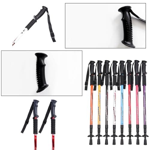 SquEqu 2 Pack Trekking Pole Handle Grip Replacement Rubber Sleeve Adapter with Hand Straps for 20mm Dia. Hiking Poles Walking Stick Cane Monopod Climbing Rod — view 6