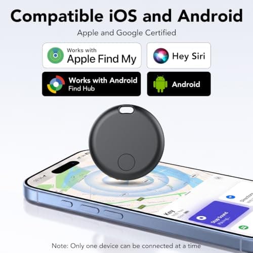 Air Tracker Tags Bluetooth Item Finder-4Pack，Compatible with Android(Find Hub) & iOS(Find My), Replaceable Battery, IP67 Waterproof, Suitable for Luggage, Bags, Wallets, Backpacks, Keys Tracking Tag — view 2