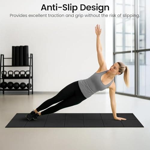 M.J COMFY-LIFE Travel Foldable Yoga Mat — 5mm Non-Slip Portable Exercise & Gym Mat for Yoga, Pilates, Travel & Fitness (Lightweight, Water-Resistant, Fits Backpack) — Unisex (Black) — view 6