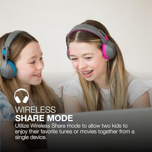 JLab JBuddies Studio 2 Kids Headphones Wireless - Wired Mode, Sharing, Pink — view 5