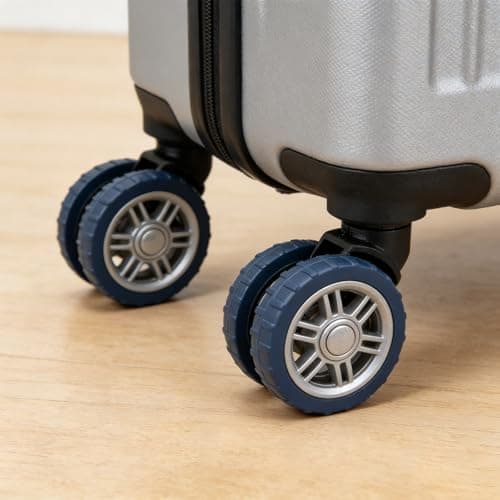 Protective Rubber Luggage Wheel Protectors for Travel Suitcase, Blue 16Pcs — view 5
