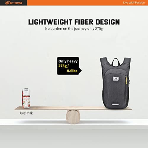 SKYSPER Small Daypack 10L Hiking Backpack Packable Lightweight Travel Day Pack for Women Men — view 2