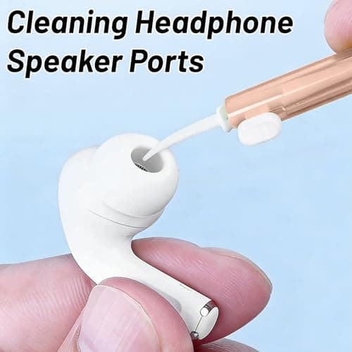 ACKKOR 5 Pcs Charging Port Cleaner, Bristles & Hook Double-Sided Mini Cleaning Kit Charging Port USB C Cleaning Kit for Most Mobile Phone Earbud Charger Speaker (Brown) — view 5